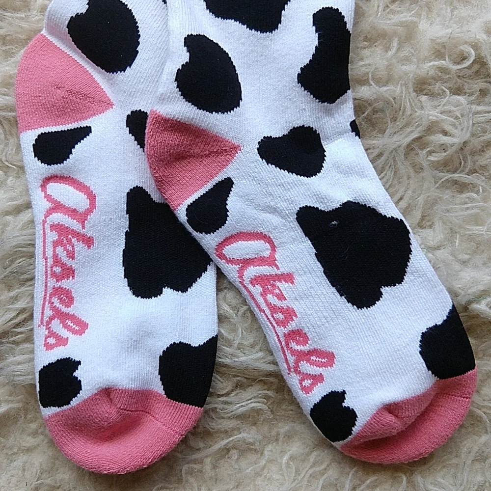 Aksels Holstein Cow Print Youth Novelty Socks Farm Animal